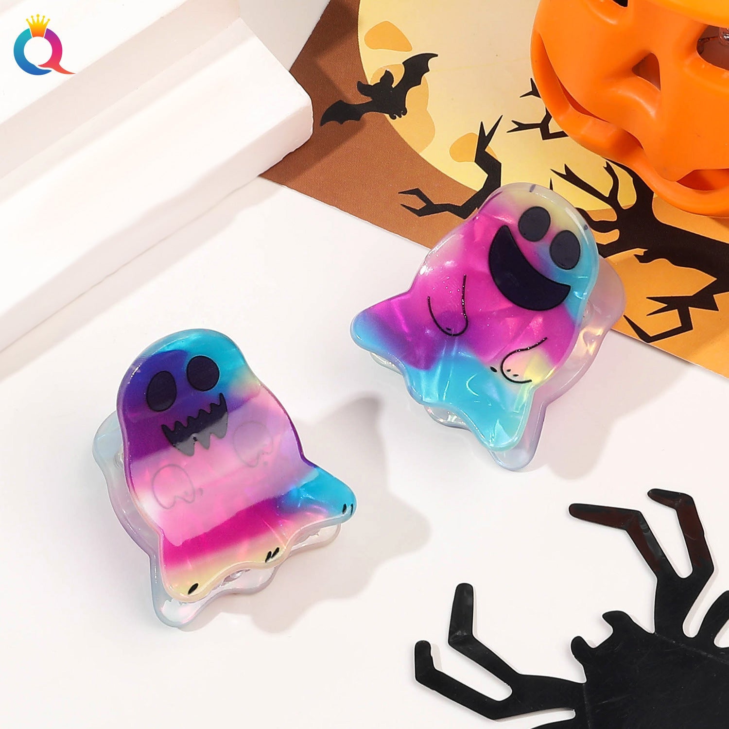 Women's Cute ghost Arylic Hair Claws