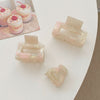 fashion solid color plastic resin polishing hollow out hair claws