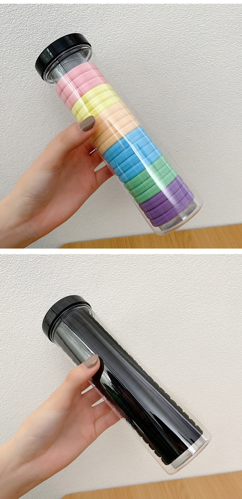 women's simple style multicolor nylon handmade hair tie