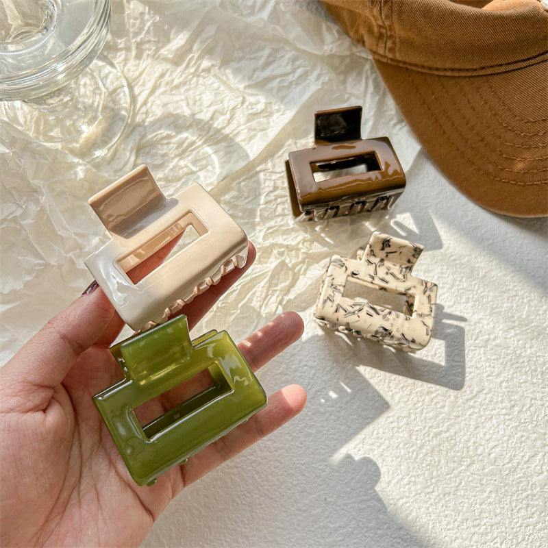 simple style square acetic acid sheets hair claws