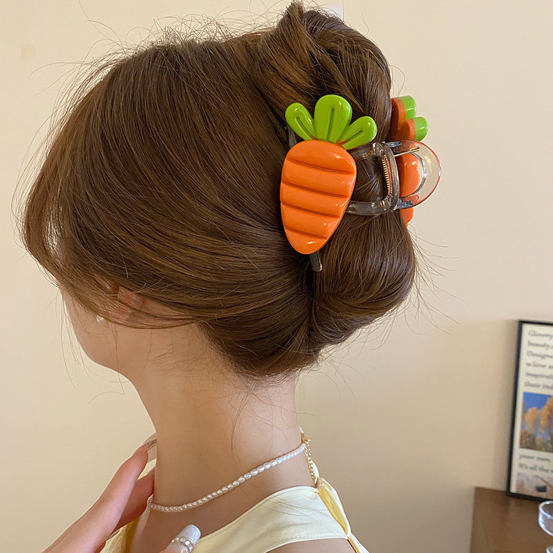 Cute Sweet Women's Fruit Strawberry Arylic Fruit Hair Claws