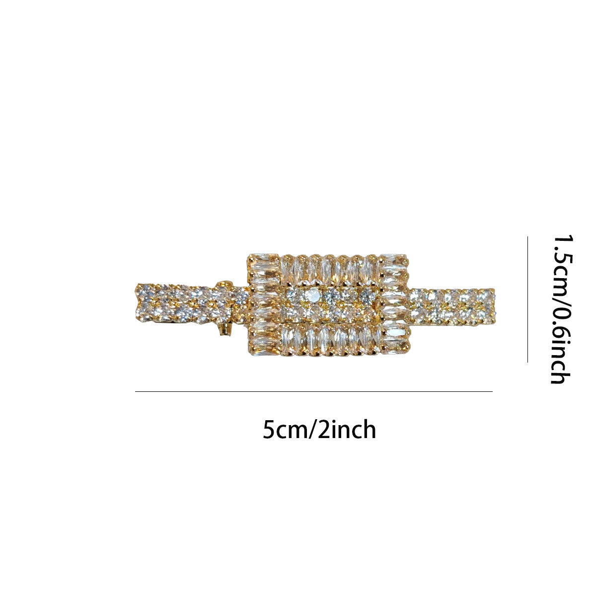 Women's Simple Style Classic Style Solid Color Alloy Inlay Rhinestones Hair Clip