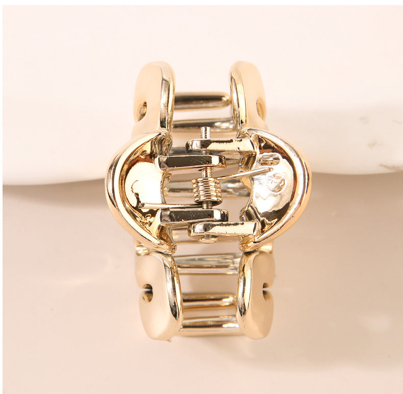 Women's Simple Style Classic Style Solid Color Alloy Stoving Varnish Hair Claws