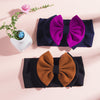 fashion children's solid color double-layer bowknot hairband