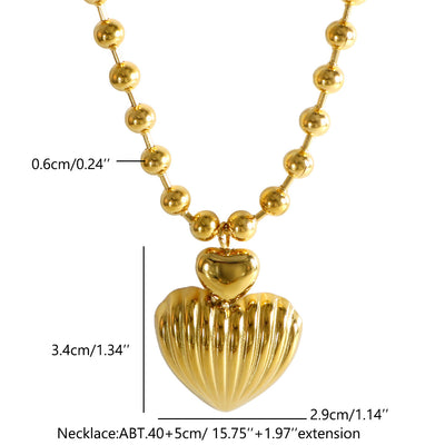 Jewelry Elegant Heart Shape Titanium Steel Jewelry Set