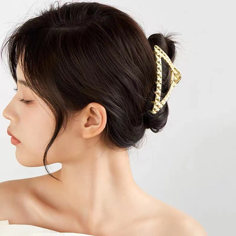 simple style solid color metal hair claws