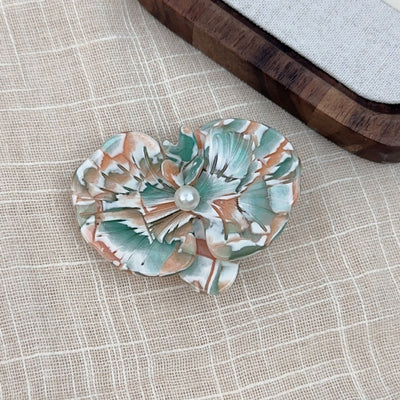 Korean Style Elegant Acetate Texture Phalaenopsis Barrettes Duckbill Clip Niche Design Exquisite Bang Clip Accessories