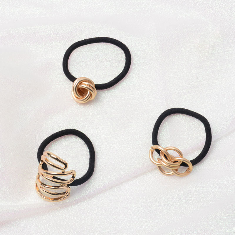 Women's Simple Style Color Block Alloy Plating Hair Tie