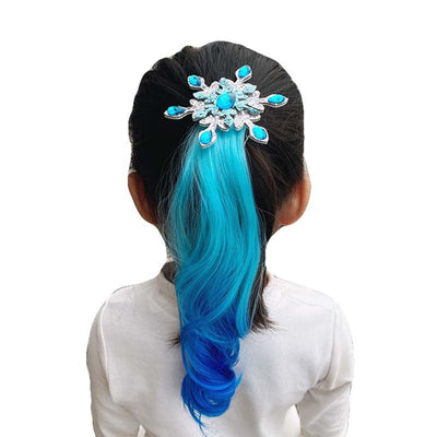 Kid'S Princess Snowflake high temperature wire Diamond Hair Clip