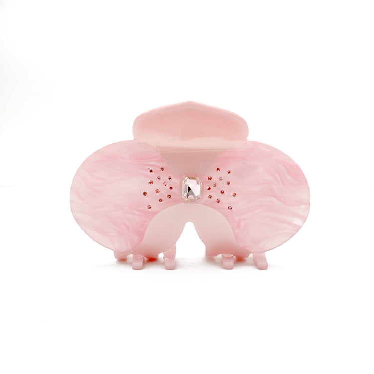 Women's Casual Flower Acetic acid sheets Inlay Rhinestones Hair Claws