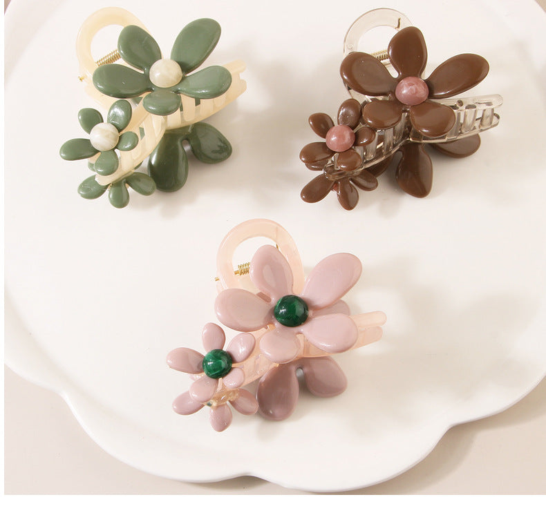 Women's Simple Style Classic Style Color Block Plastic Resin Hair Claws