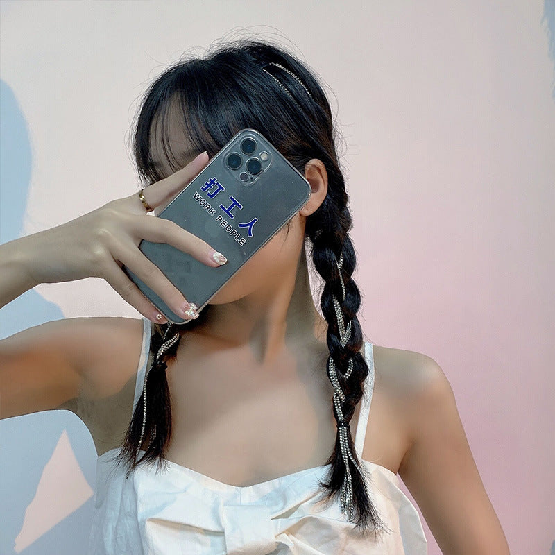 Women's IG Style Sweet Star Tassel Alloy Inlay Rhinestones Hair Clip