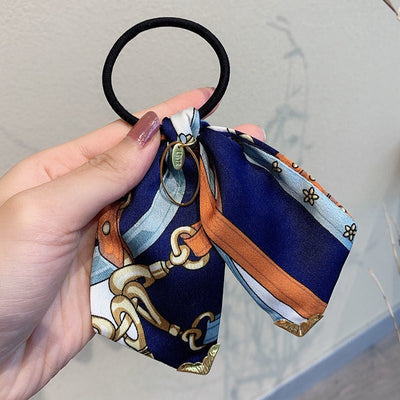 Women's Simple Style Printing Cloth Hair Tie