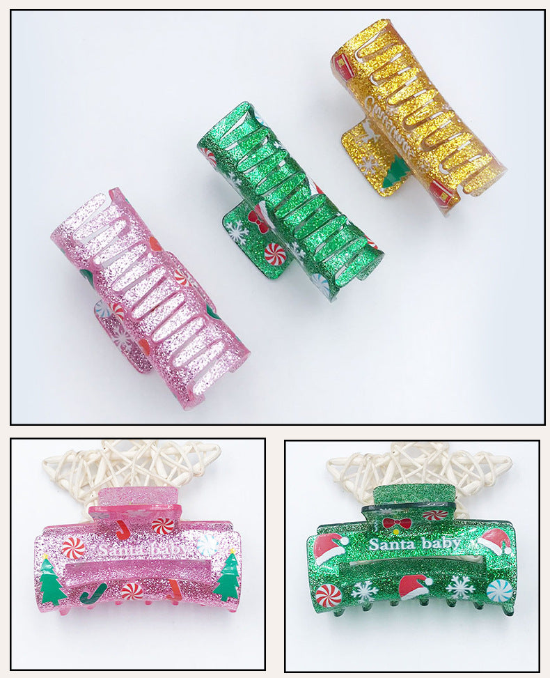 Women's Simple Style Classic Style Letter Arylic Printing Hair Claws