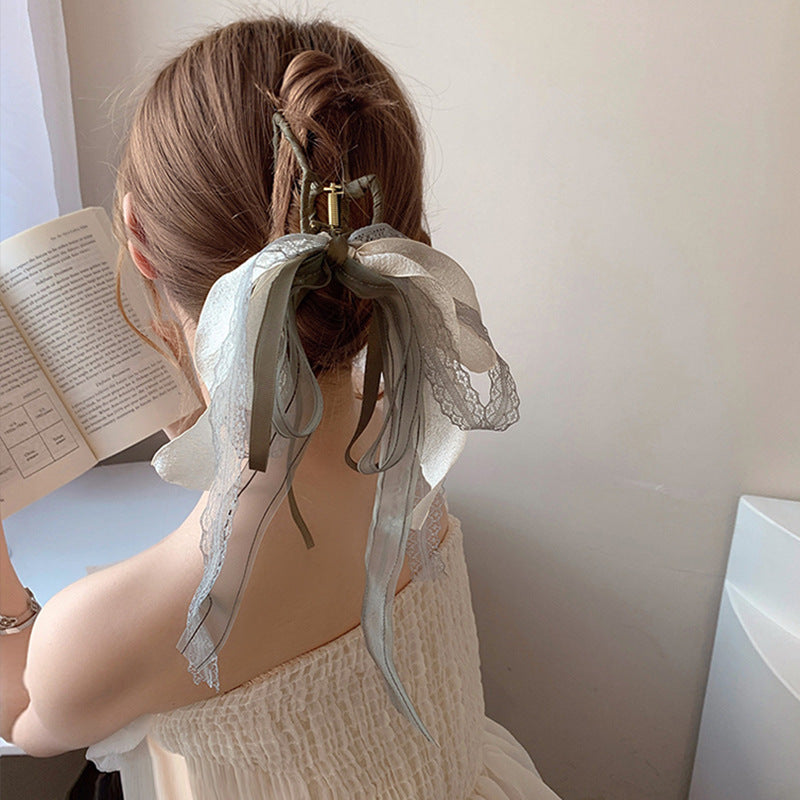 Women's Vintage Style Bow Knot Cloth Hair Claws