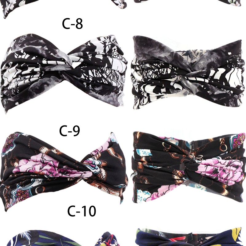 elegant streetwear plaid leopard cloth hair band