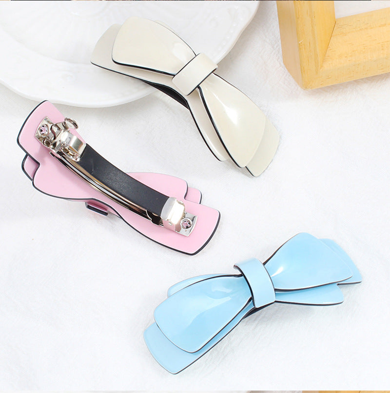 Women's Princess Sweet Bow Knot Arylic Hair Clip