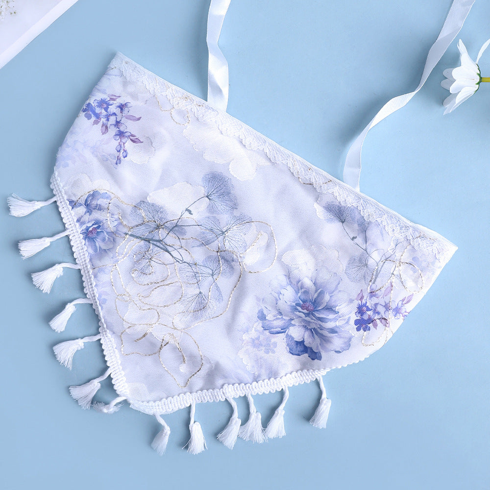 Women's Pastoral Flower Cloth Tassel Hair Band