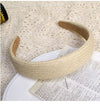 Women's Retro Simple Style Solid Color cotton and linen Hair Band