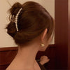 simple style geometric artificial pearl handmade hair claws 1 piece