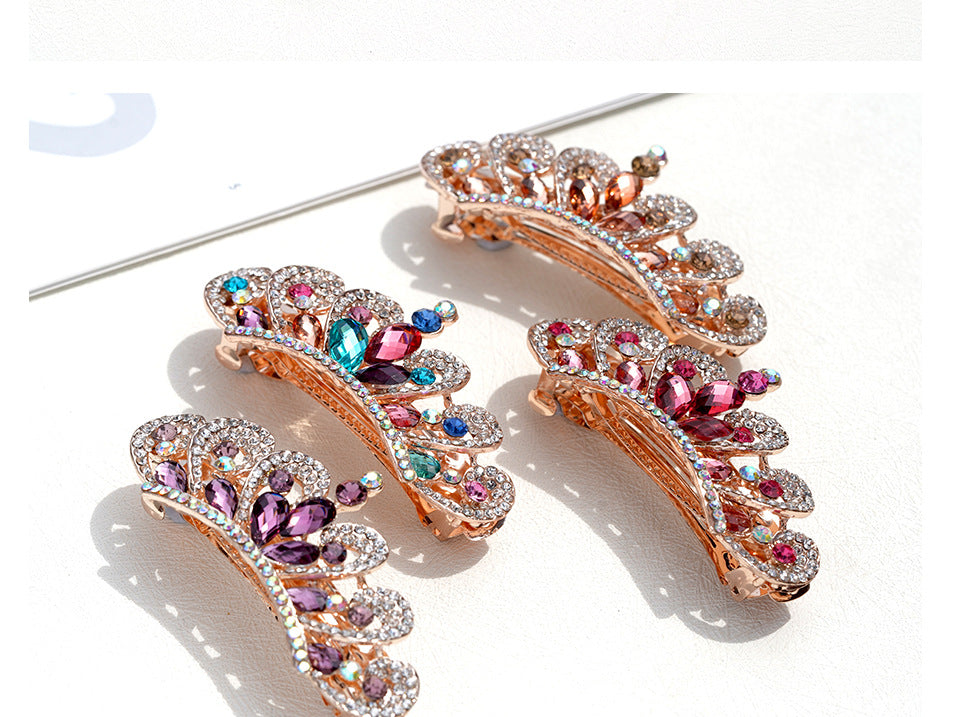 cute sweet color block zinc alloy plating inlay rhinestones crown