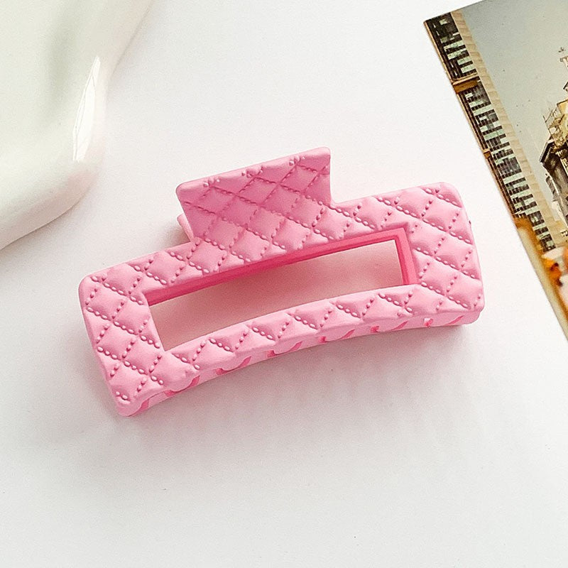 Women's Elegant Simple Style Solid Color Plastic Hair Claws