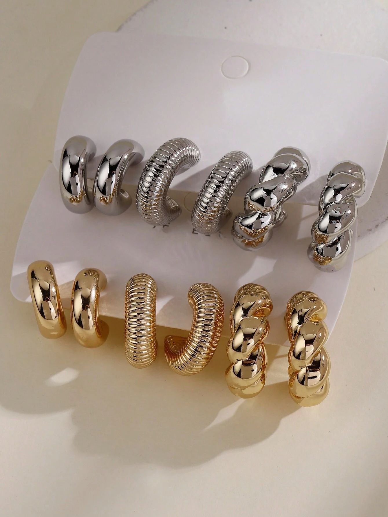 1 Set Casual Elegant Streetwear Geometric Plating Copper Earrings