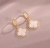 Four-leaf clover earrings women's premium classic small fragrant wind earrings