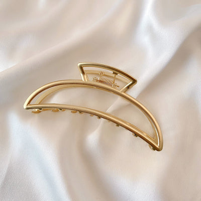 retro solid color alloy plating hair claws 1 piece