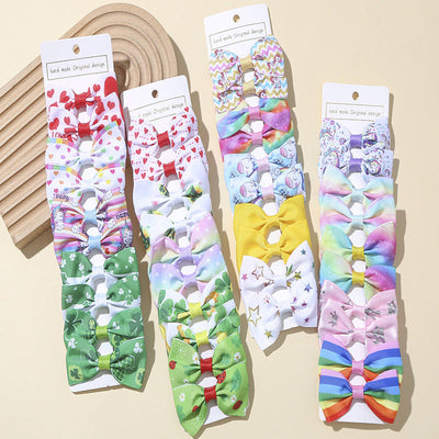 Girl'S Sweet Korean Style Bow Knot Polyester Hair Clip