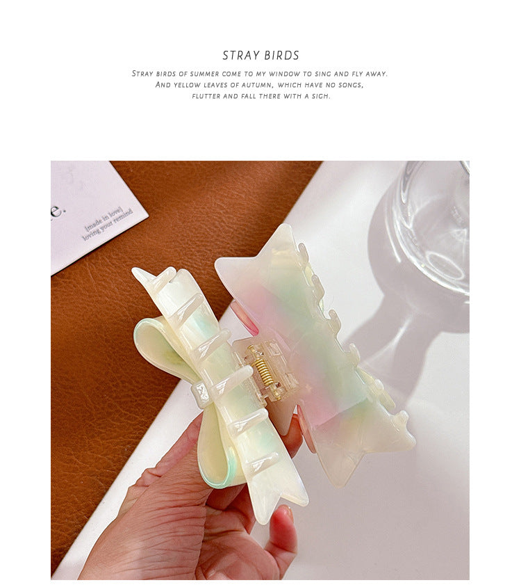 Women's Elegant Sweet Bow Knot Acetic acid sheets Inlay Rhinestones Hair Claws