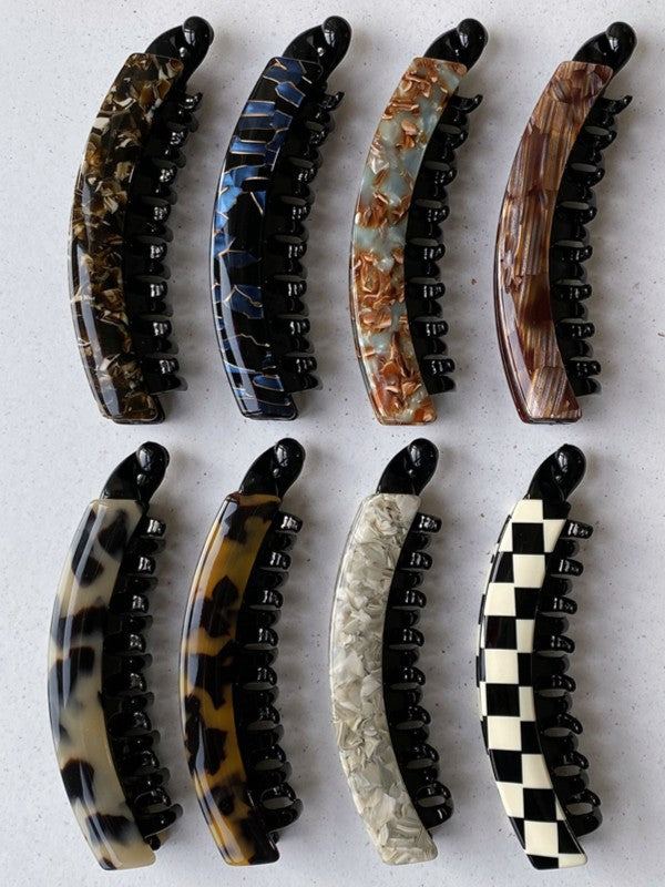 Women's Retro Simple Style Color Block Leopard Acetic acid sheets Hair Clip