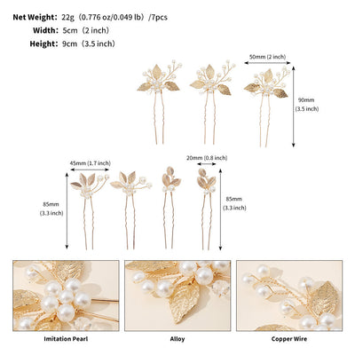 Women's Simple Style Flower Imitation Pearl Alloy Rhinestone Insert comb