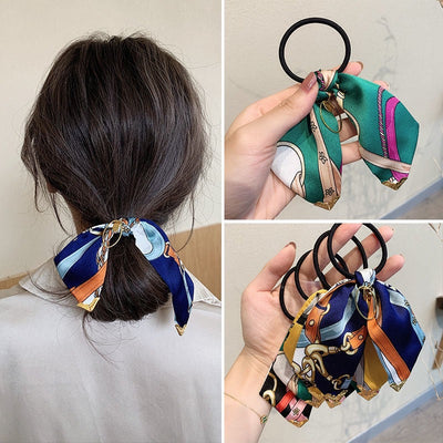 Women's Simple Style Printing Cloth Hair Tie