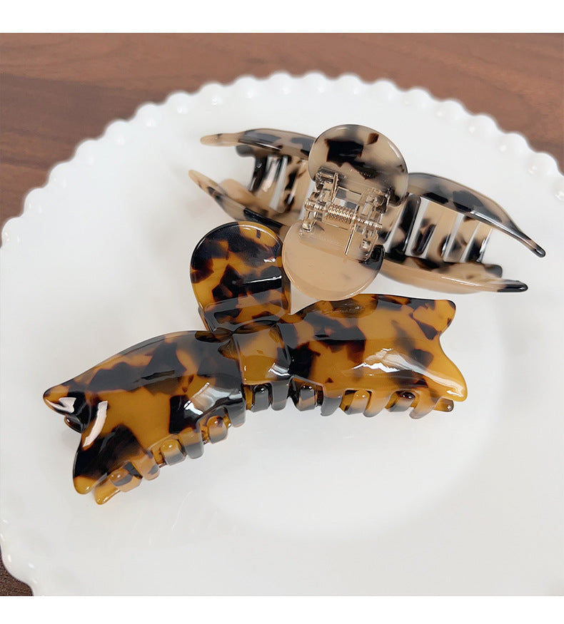 Women's Elegant Color Block Acetic acid sheets Bowknot Hair Claws