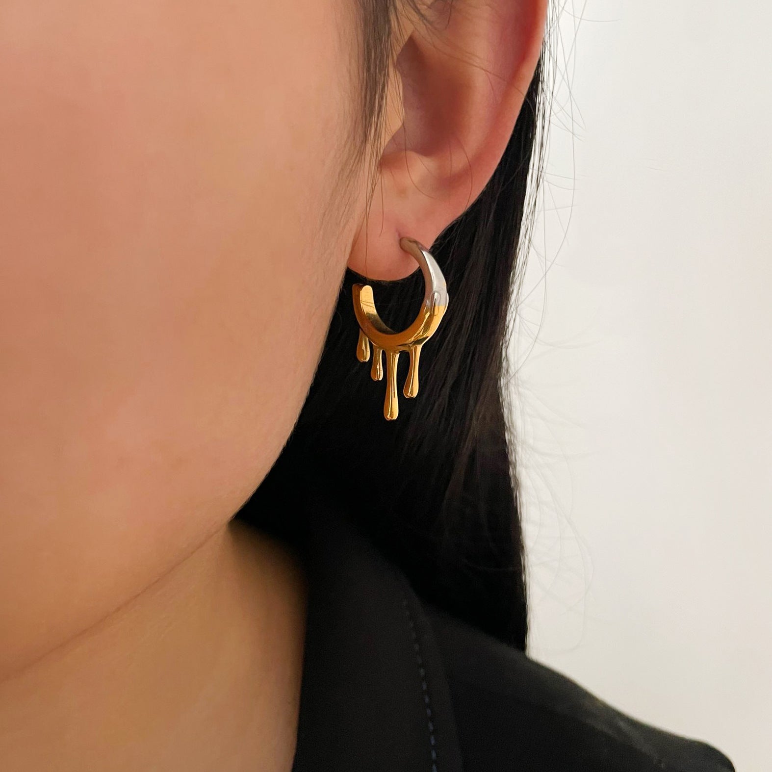 1 Pair Vintage Style Simple Style Geometric 316L Stainless Steel  18K Gold Plated Ear Studs