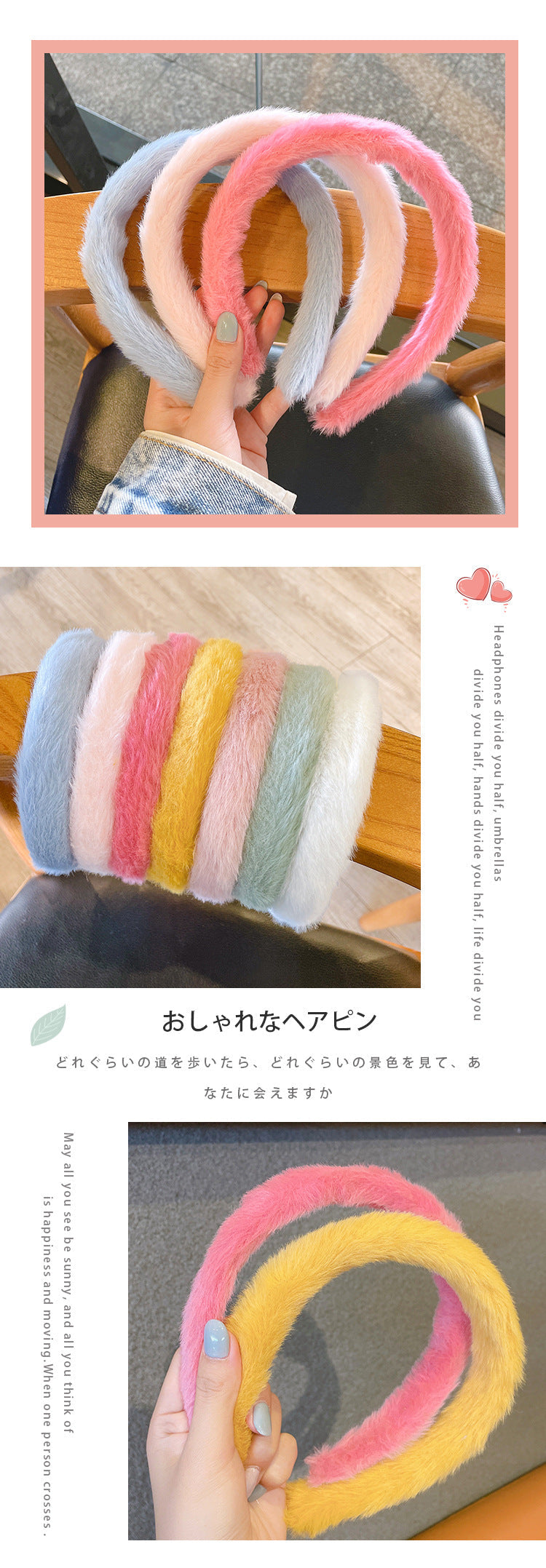 women's fashion c shape cloth handmade hair band