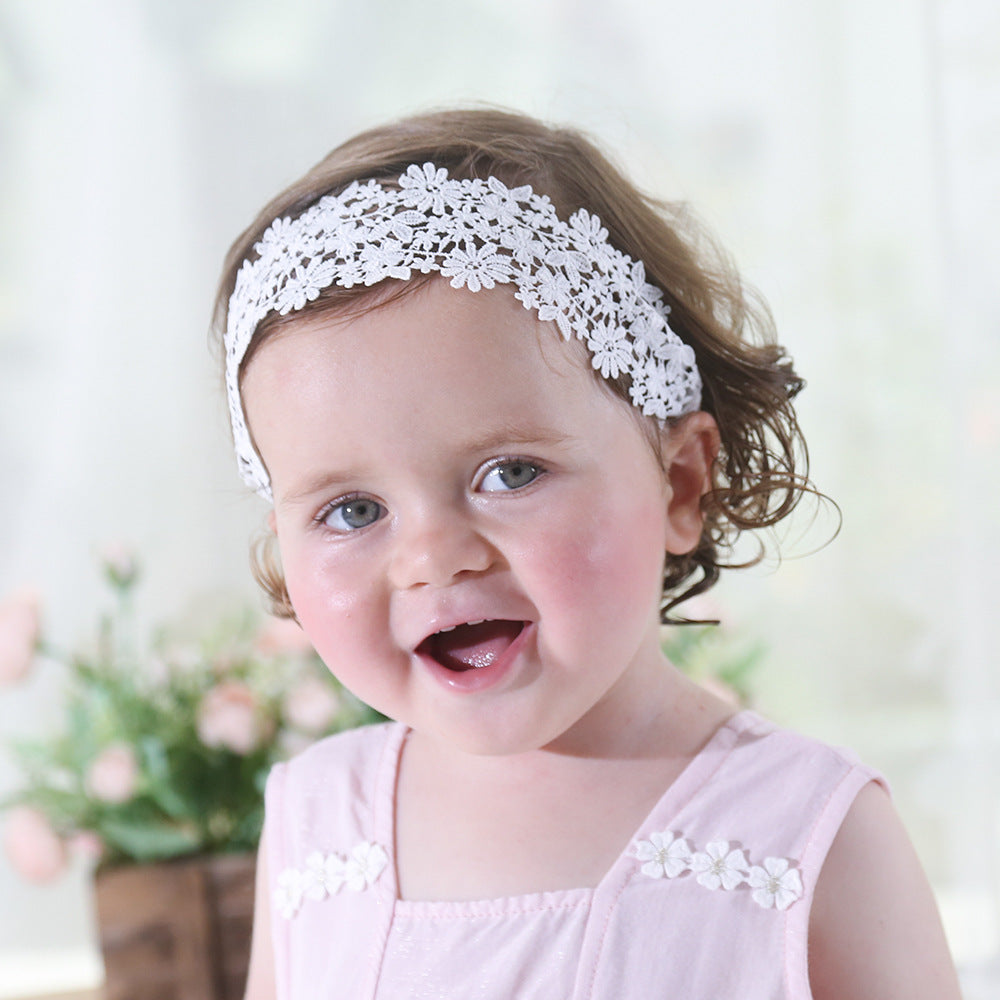 sweet flower cloth lace hair band