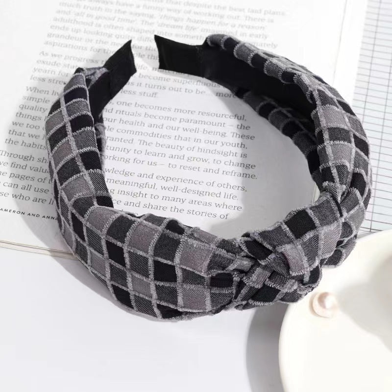 retro stripe cloth hair band