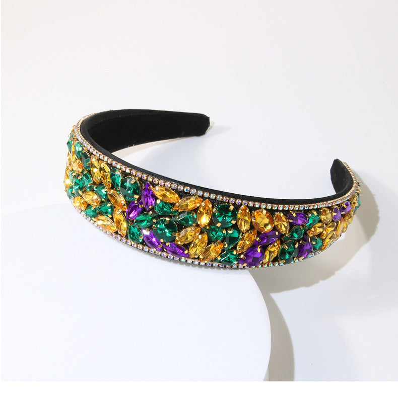 Women's Elegant Streetwear Geometric Plastic Rhinestones Hair Band