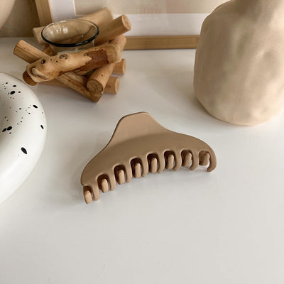 new milk tea coffee color clip elegant temperament hairpin simple hair accessories