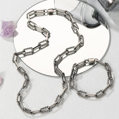 Jewelry Simple Style Classic Style Geometric Titanium Steel Polishing Necklace