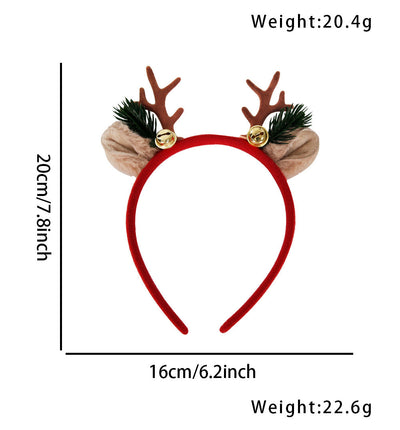 Christmas Cartoon Style Cute Women's Antlers Plastic Hair Band