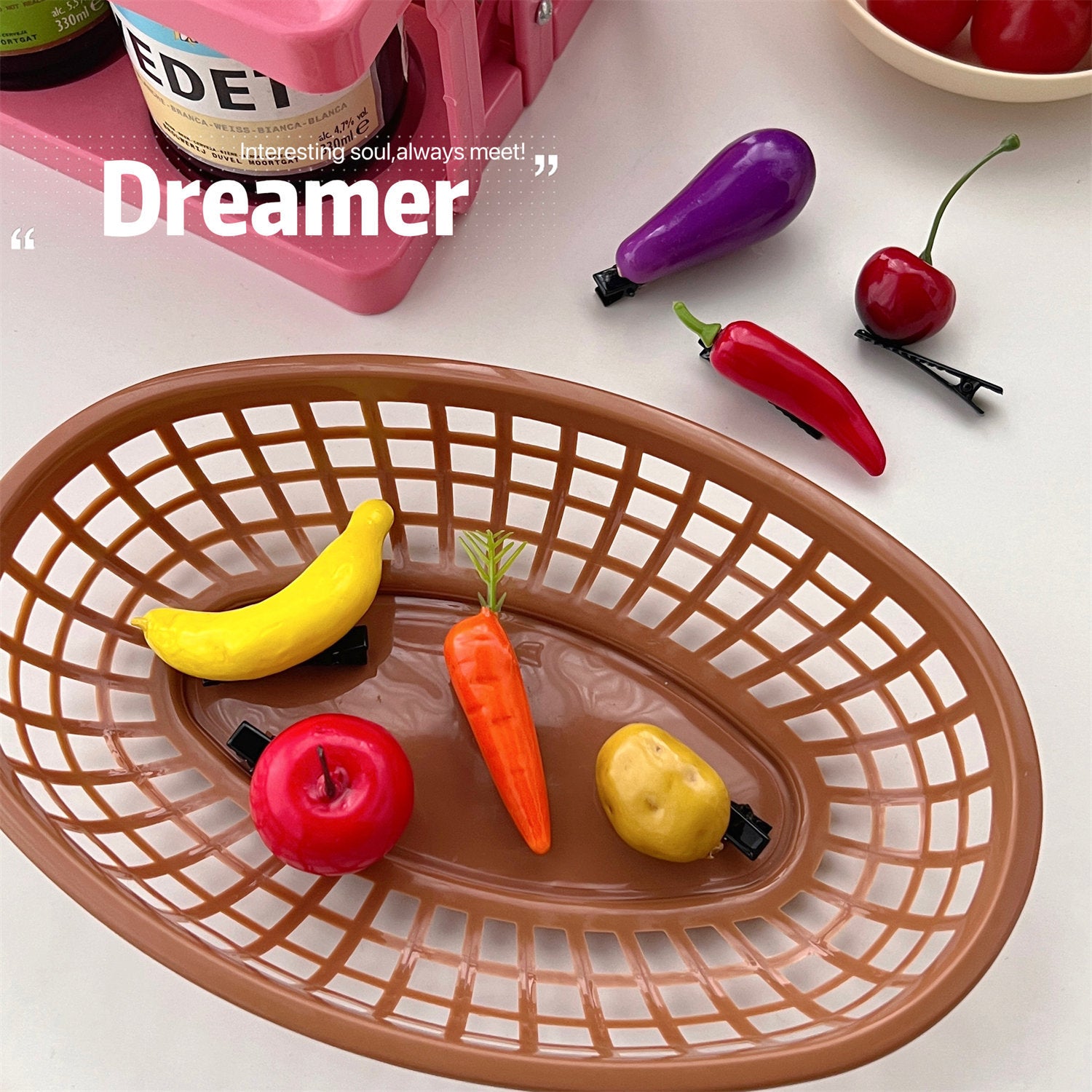 women's sweet solid color plastic hair clip