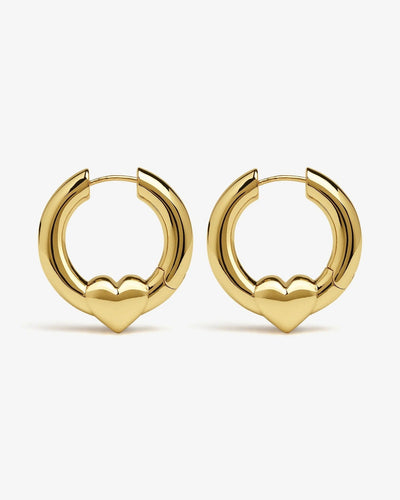 1 Pair Simple Style Heart Shape Mixed Metal 304 Stainless Steel Earrings