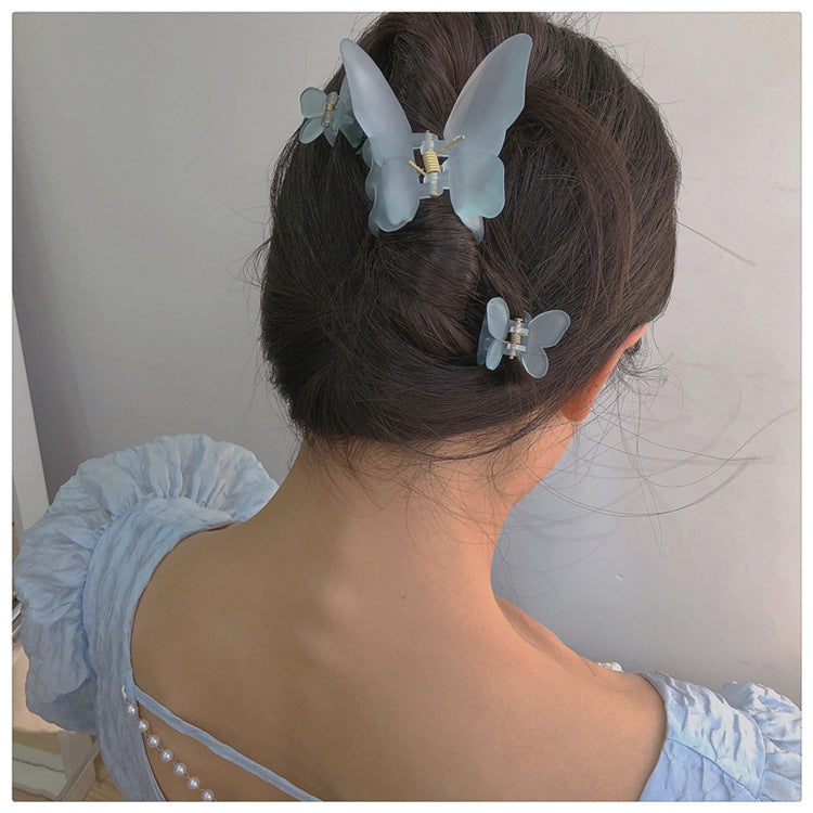 Women's Sweet Butterfly Plastic Stoving Varnish Hair Claws