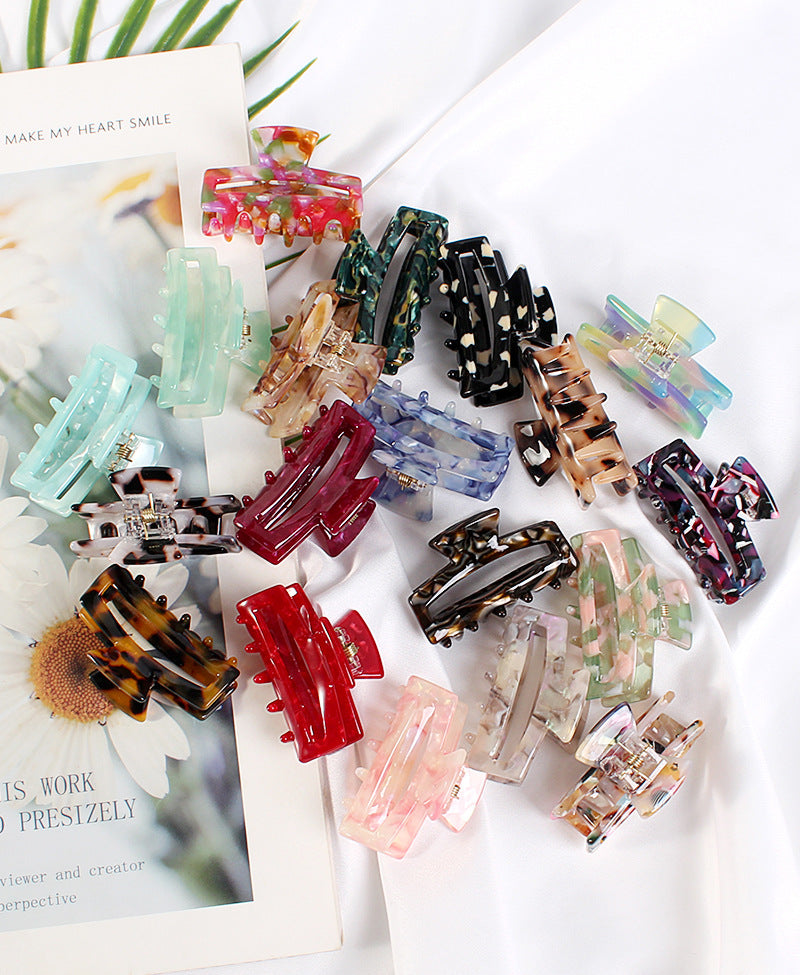 fashion geometric acetic acid sheets hair claws