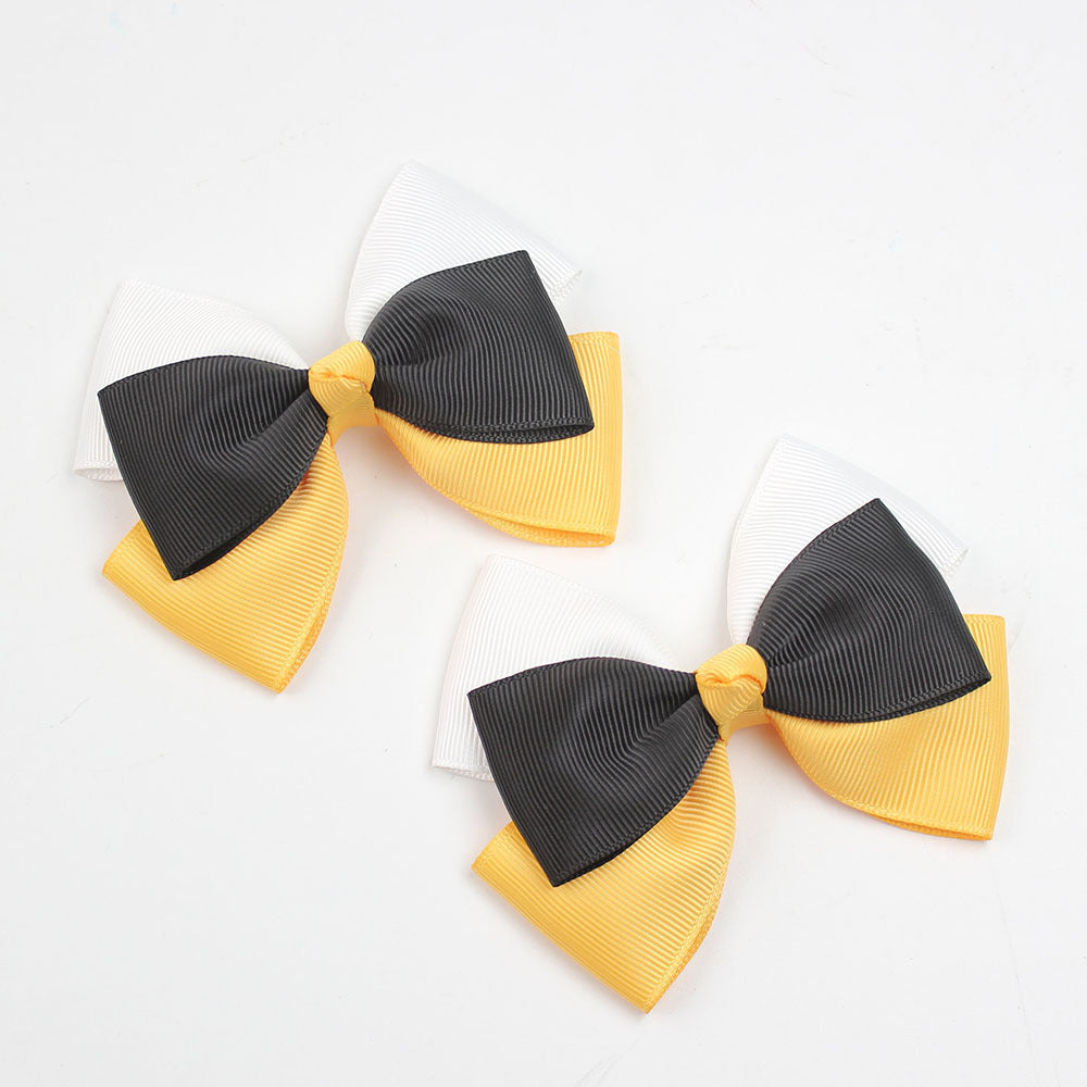 Girl'S IG Style Sweet Bow Knot Cloth Inlay Rhinestones Hair Clip