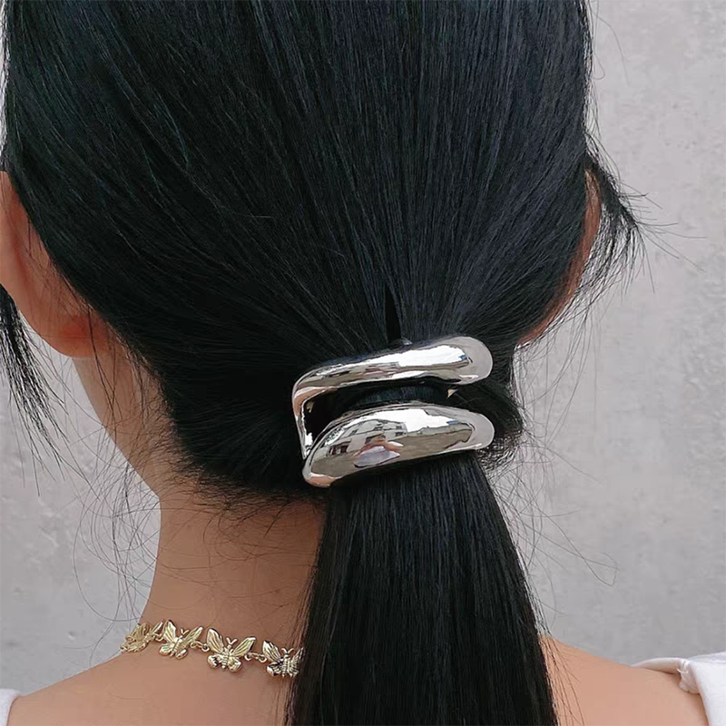 Women's Simple Style Classic Style Solid Color Alloy Polishing Hair Clip