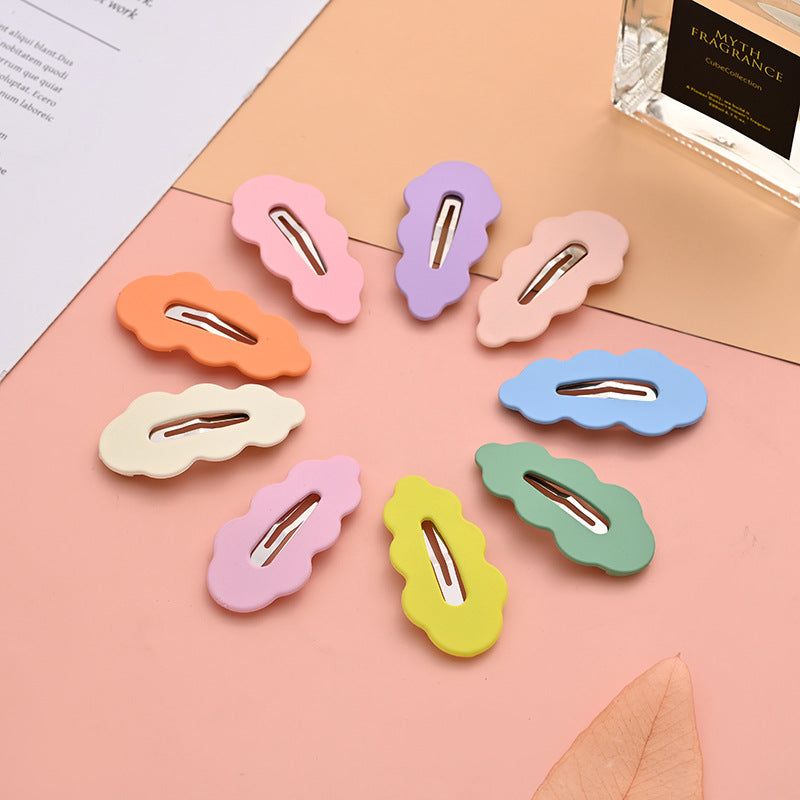simple style solid color plastic resin hair clip 1 piece